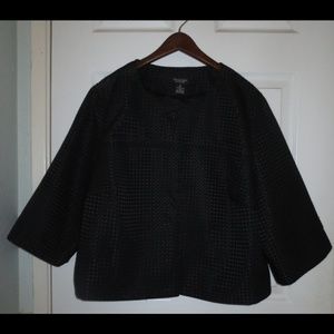 Spense Woman One Button Black Blazer ~ Size 1X